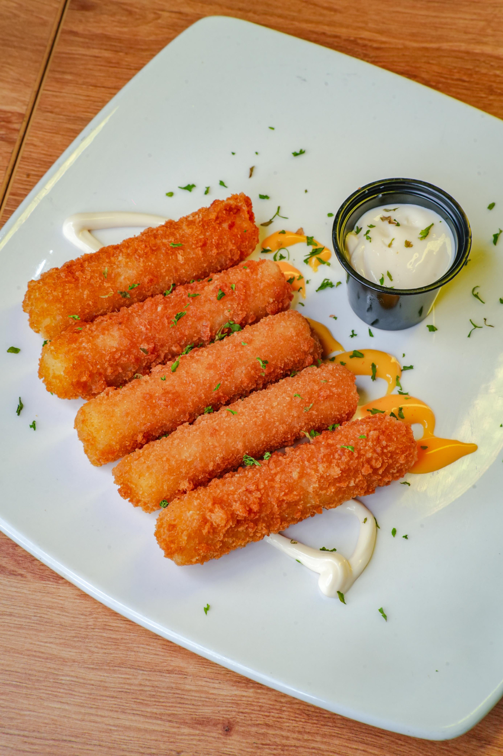Dedos de mozzarella